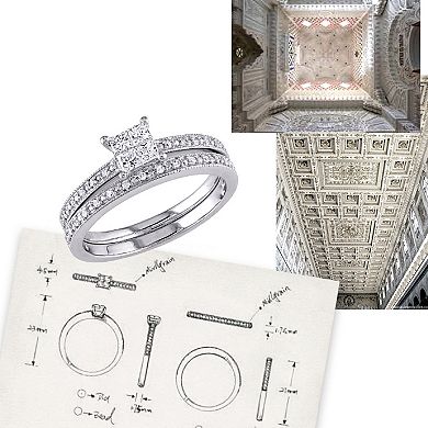 Stella Grace Diamond Engagement Ring Set in 10k White Gold (1/3 Carat T.W.)
