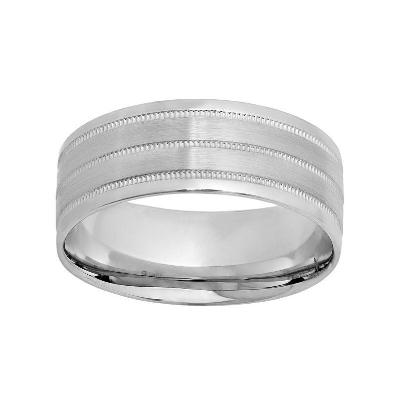 Mens Striped Wedding Band Kohl's