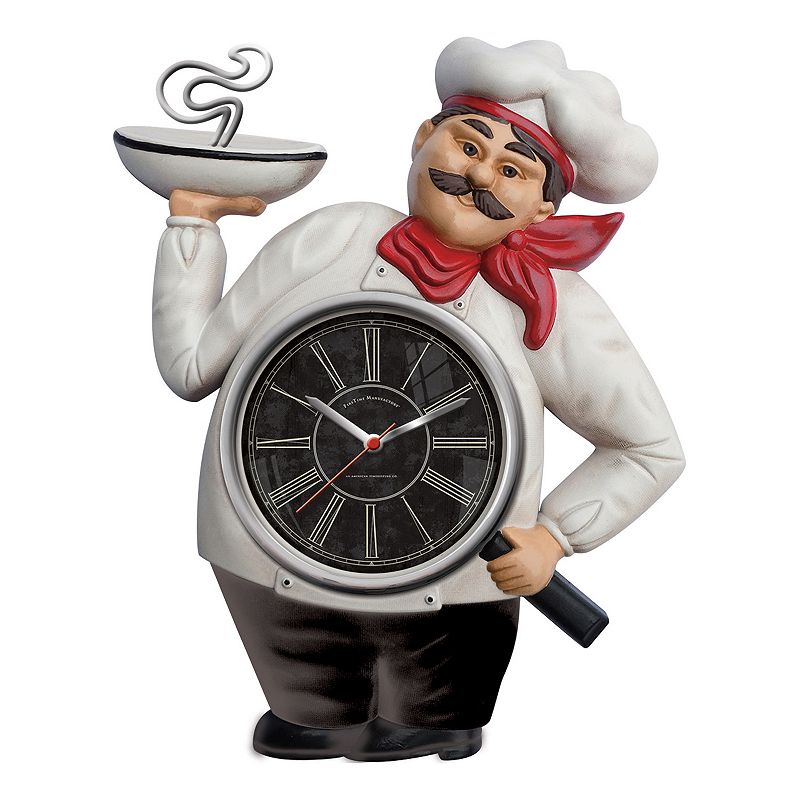 FirsTime Chef Wall Clock, White