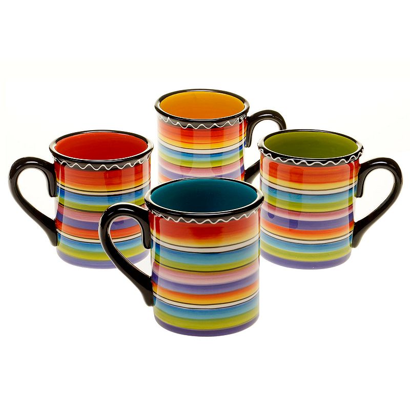 Certified International Tequila Sunrise 4pc. Mug Set
