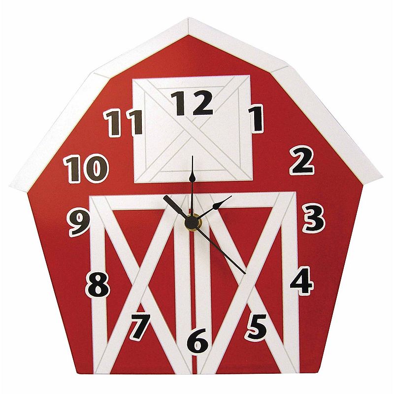 Trend Lab Barn Wall Clock, Red