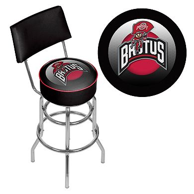 Ohio State Buckeyes Padded Swivel Bar Stool with Back