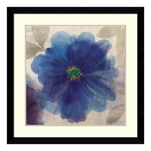 ''Indigo Dreams I'' Floral Framed Wall Art