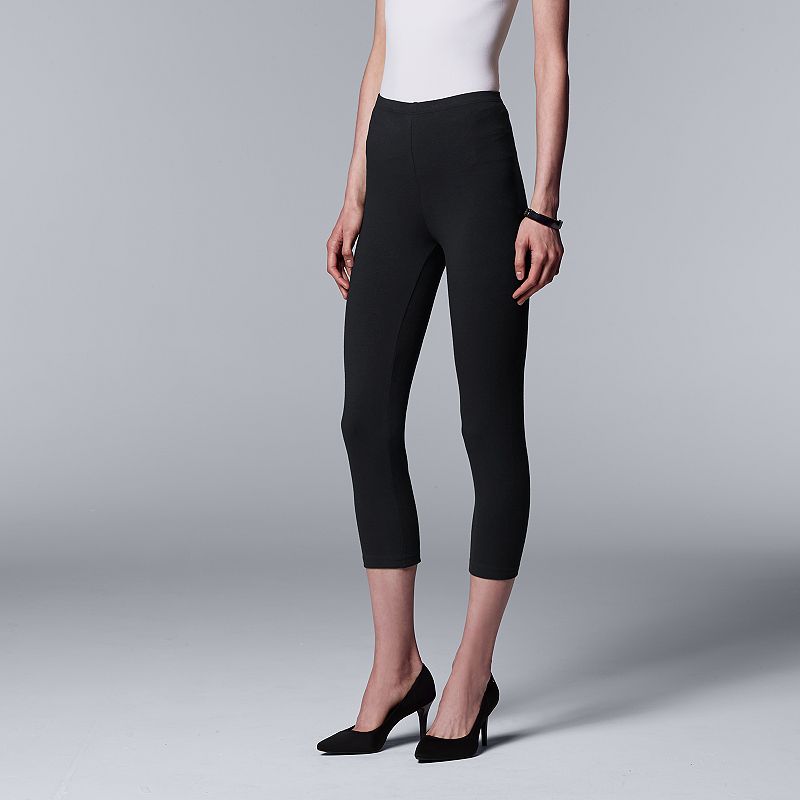 Plus Size Simply Vera Vera Wang LowRise Capri Leggings