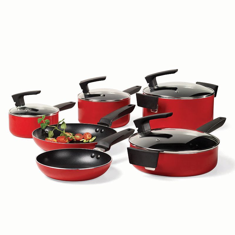 Philippe Richard 10-pc. Nonstick Aluminum Cookware Set, Red