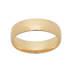 14k Gold Wedding Band Men by