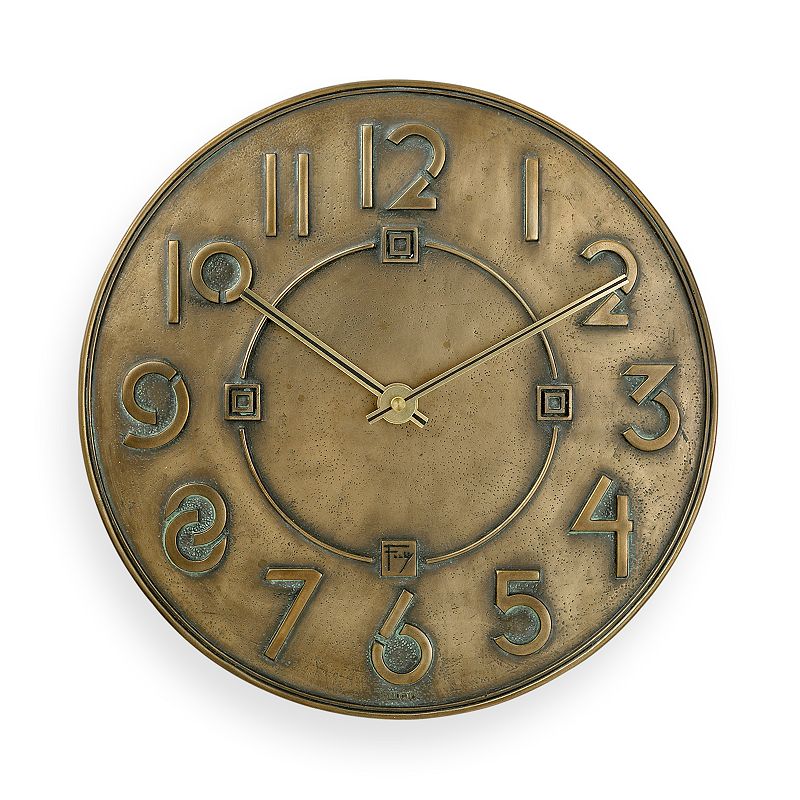 Bulova Frank Lloyd Wright Exhibition Typeface Wall Clock - C3333, Brown