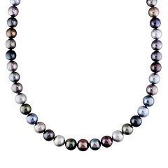 Dyed South Sea & Tahitian Cultured Pearl Necklace in 14k Gold (9-11.5 mm) by