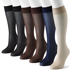 Apt. 9 6-pk. Smooth Trouser Socks