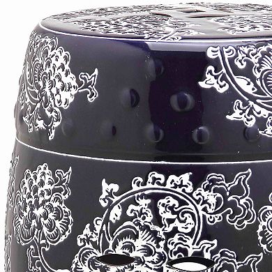 Safavieh Midnight Flower Ceramic Garden Stool