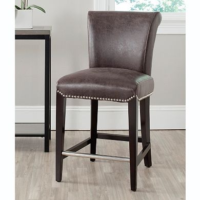 Safavieh Seth Faux-Leather Counter Stool