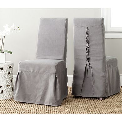 Safavieh 2-piece Adrianna Slipcover Side Chair Set