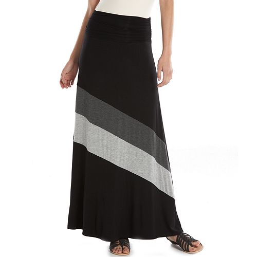 AB Studio Colorblock Maxi Skirt - Women's