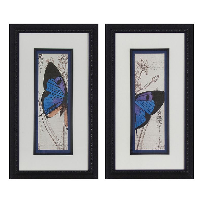 Decor Therapy Butterfly Panels 2piece Framed Wall Art Set