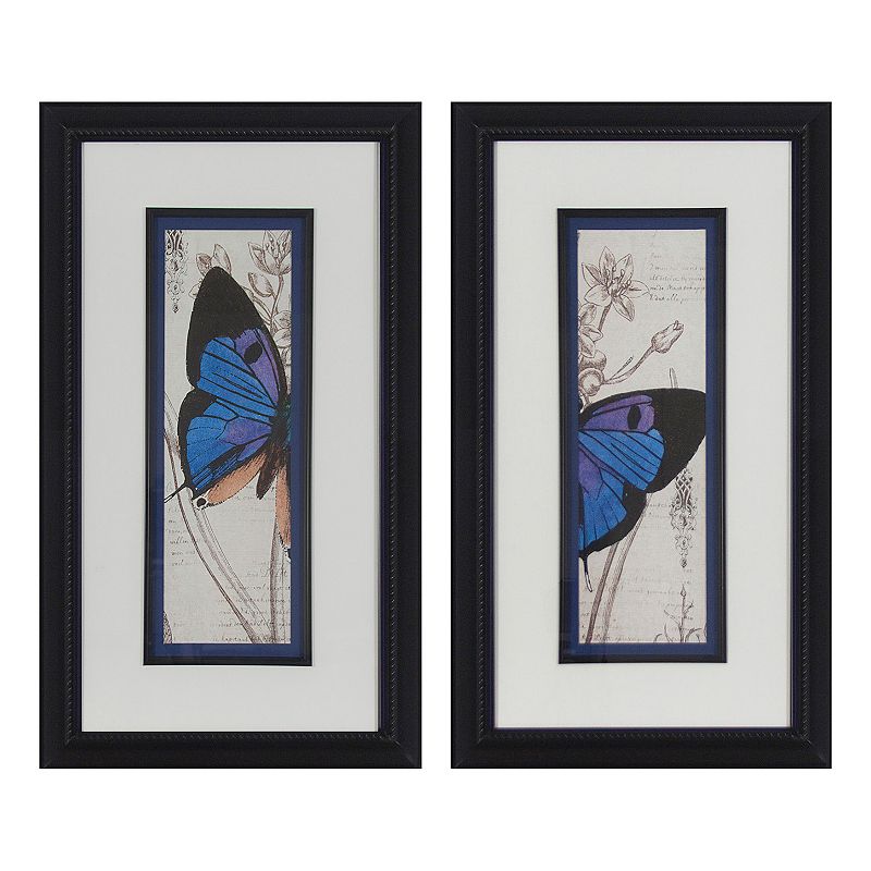 Decor Therapy Butterfly Panels 2-piece Framed Wall Art Set
