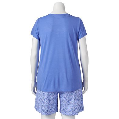 Plus Size Croft & Barrow® Pajamas: Sun Dreamer Sleep Tee & Sleep Shorts Pajama Set