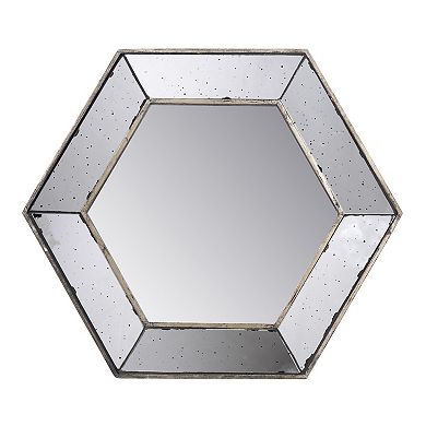 Hexagon Mercury Glass Wall Mirror