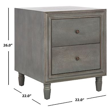 Safavieh Blaise Ash Gray Nightstand