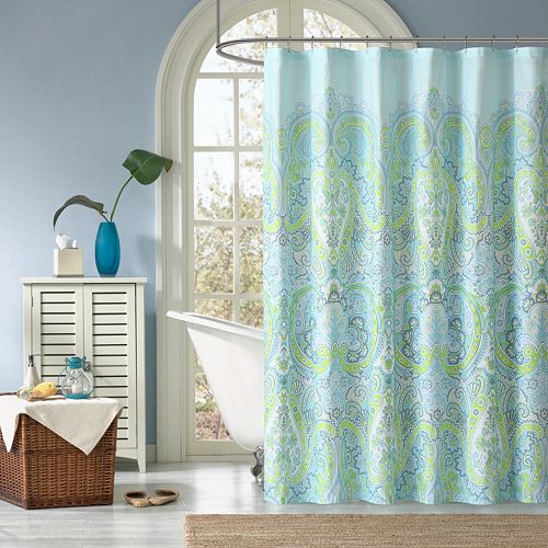 How Wide Should Curtains Be Shoreline Shower Curtain