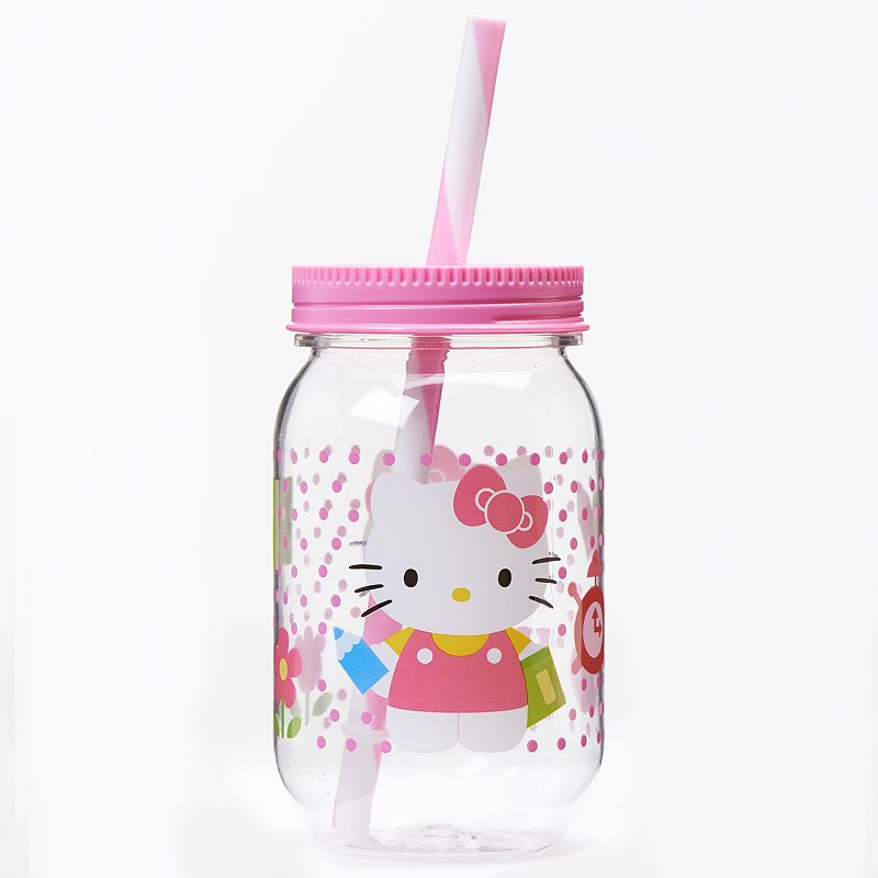 Zak Designs Hello Kitty 19-oz. Jar Tumbler, Pink