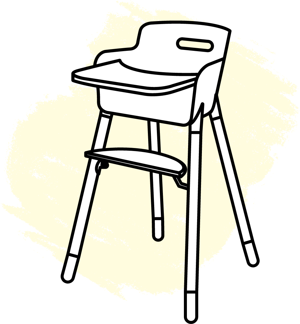 High chair illustration