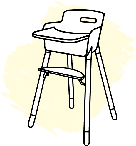 High chair illustration