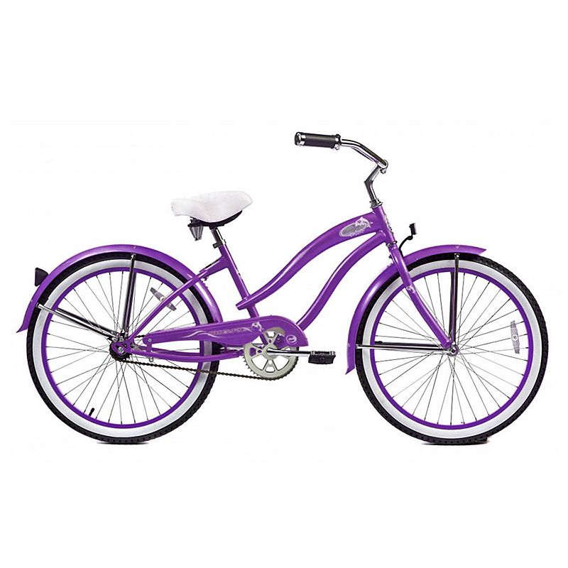 Micargi Rover 24-in. Beach Cruiser Bike - Women, Purple