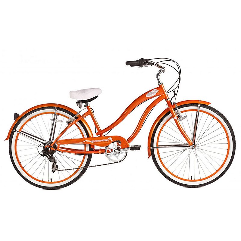 Micargi Rover 26-in. 7-Speed Beach Cruiser Bike - Women, Orange