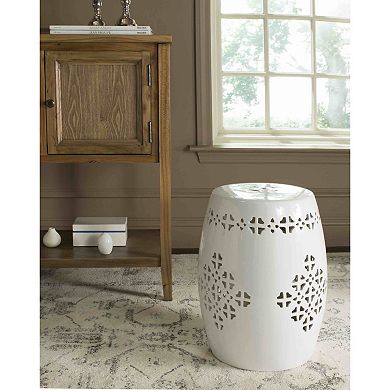 Safavieh Quatrefoil Band Ceramic Garden Stool