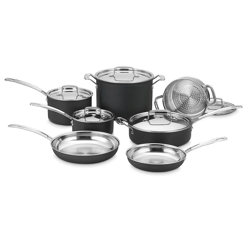 Cuisinart 12-pc. Hard-Anodized Nonstick Cookware Set, Silver