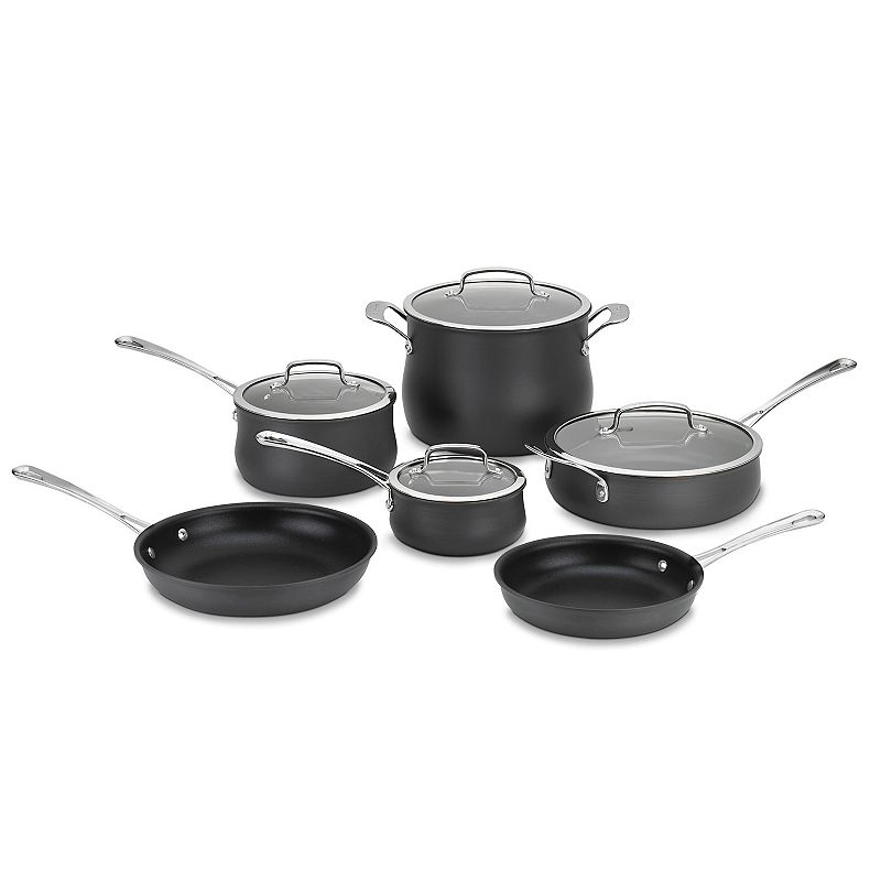 Cuisinart 10-pc. Contour Hard-Anodized Nonstick Cookware Set, Silver