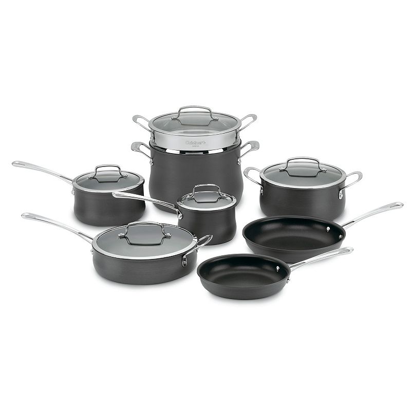 Cuisinart 13-pc. Contour Hard-Anodized Nonstick Cookware Set, Silver