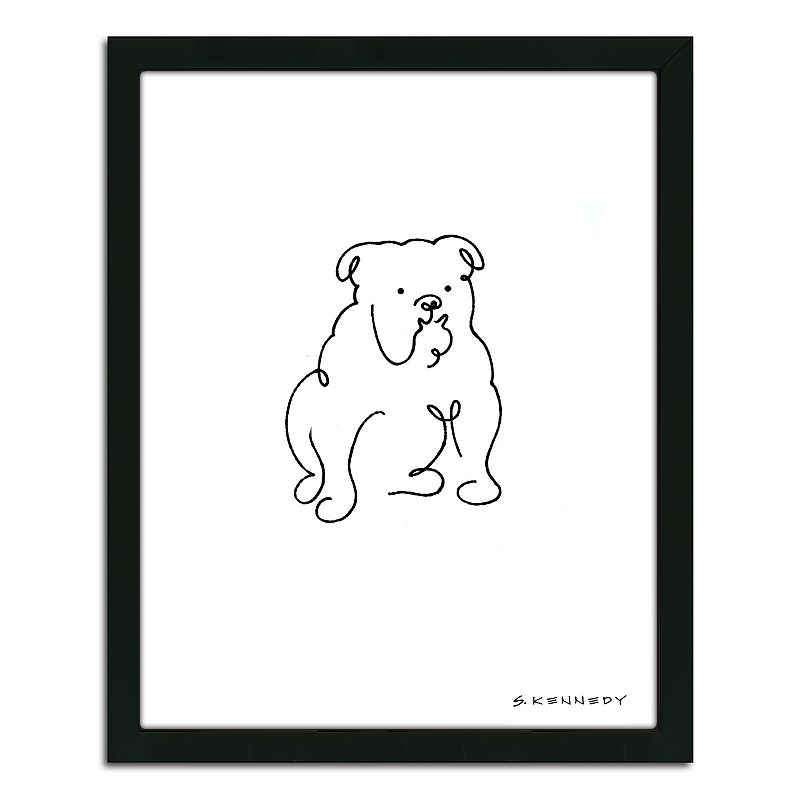 Line Drawing Wall Art : Boxer line drawing framed wall art dealtrend