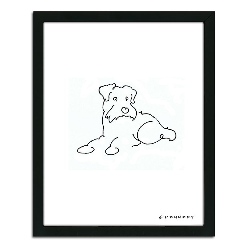 Line Drawing Wall Art : Scottish terrier line drawing framed wall art dealtrend
