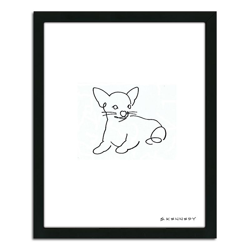 Line Drawing Wall Art : Chihuahua line drawing framed wall art dealtrend