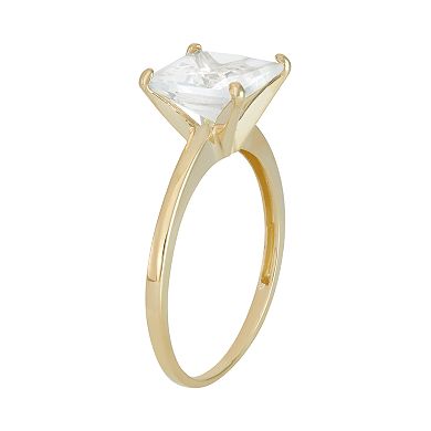 Lab-Created White Sapphire 10k Gold Ring