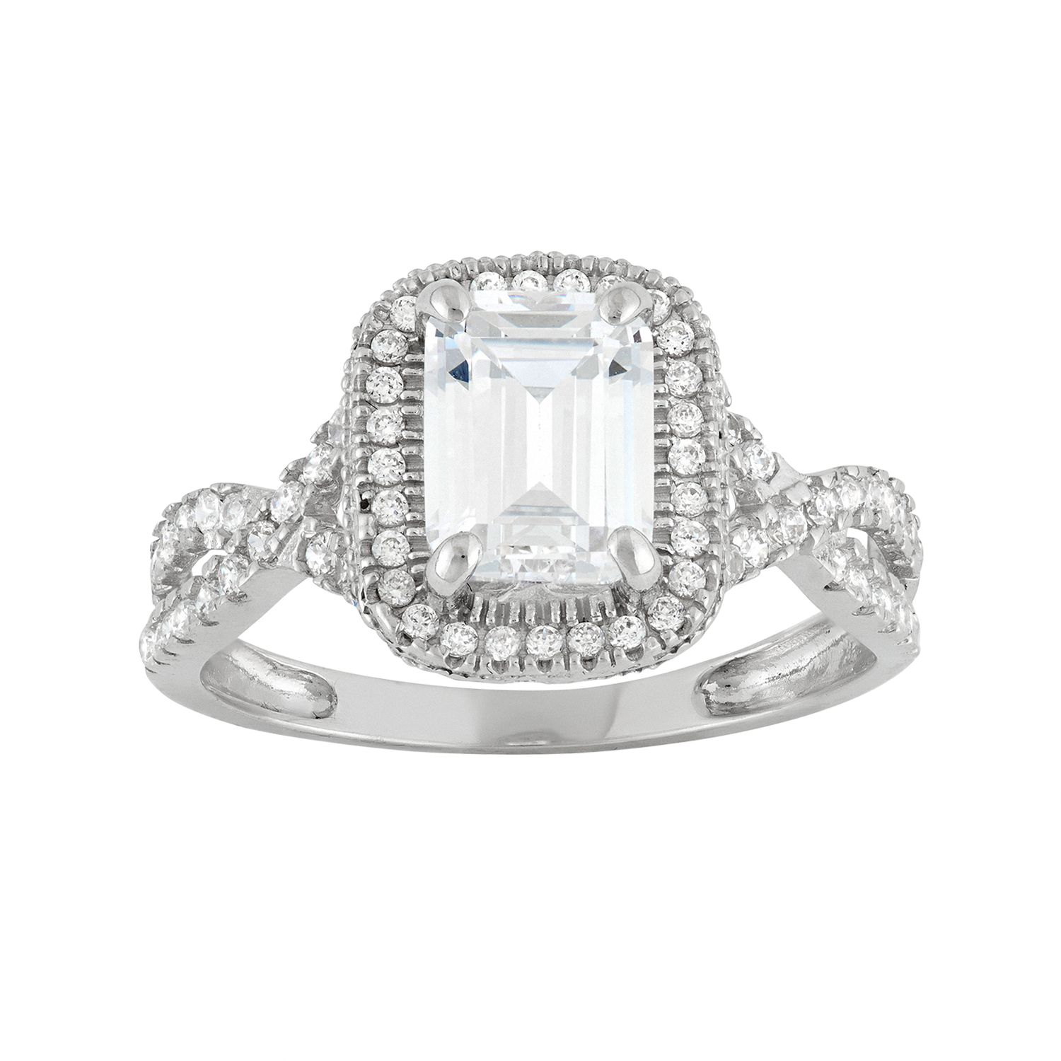 Engagement rings cubic zirconia white gold