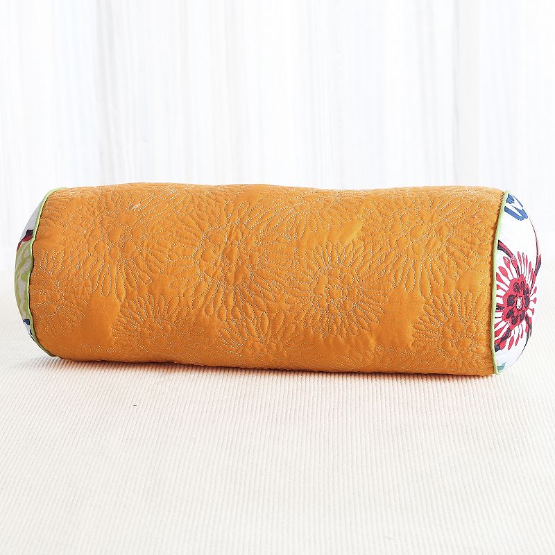 FIESTA LUCIA NECK ROLL THROW PILLOW (YELLOW)