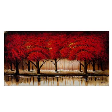 "Parade of Red Trees II" Canvas Wall Art