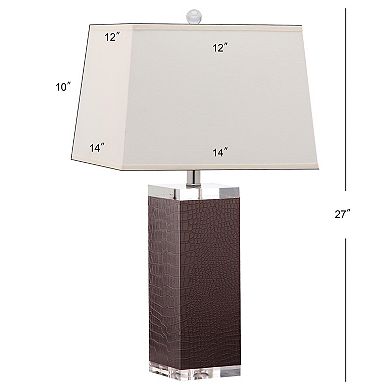 Safavieh 2-piece Deco Faux Leather Table Lamp Set