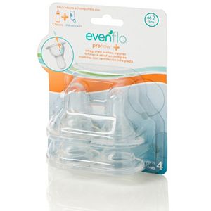 Evenflo Feeding 4-pk. Proflow + Vented Medium Flow Nipples