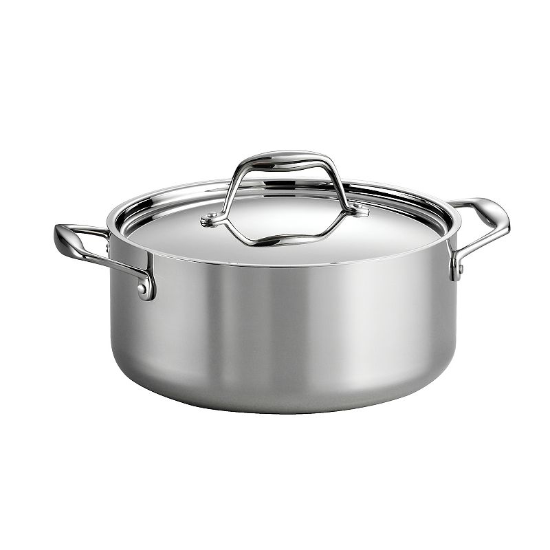 Tramontina Gourmet Tri-Ply Clad Stainless Steel 5-qt. Dutch Oven, Grey