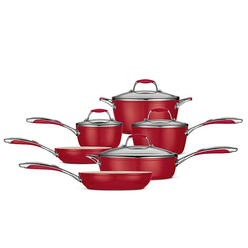 Tramontina Gourmet Ceramica 10-pc. Cookware Set, Red