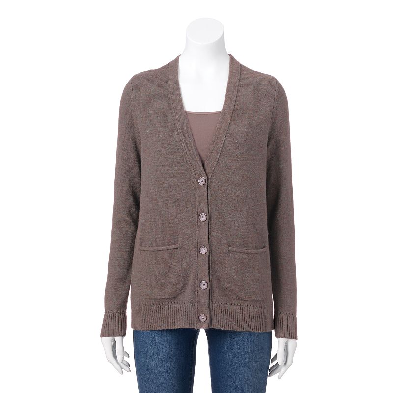 Button Front Womens Cardigan Kohl's