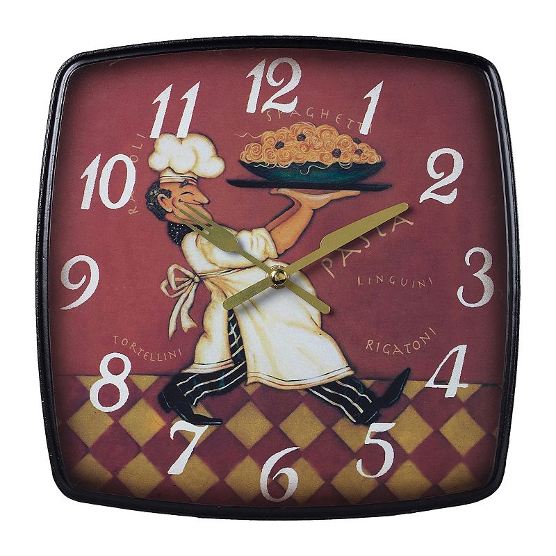 Sterling Busy Chef Wall Clock, Brown