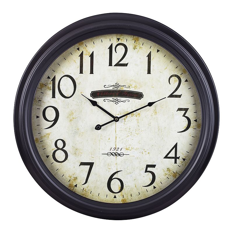Sterling Chateau Wall Clock, Brown