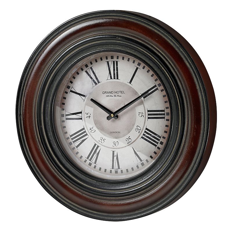 Sterling Large Mondanock Wall Clock, Black