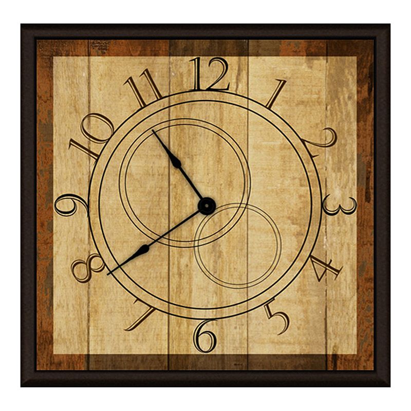 Time Machine Art Wall Clock, Brown