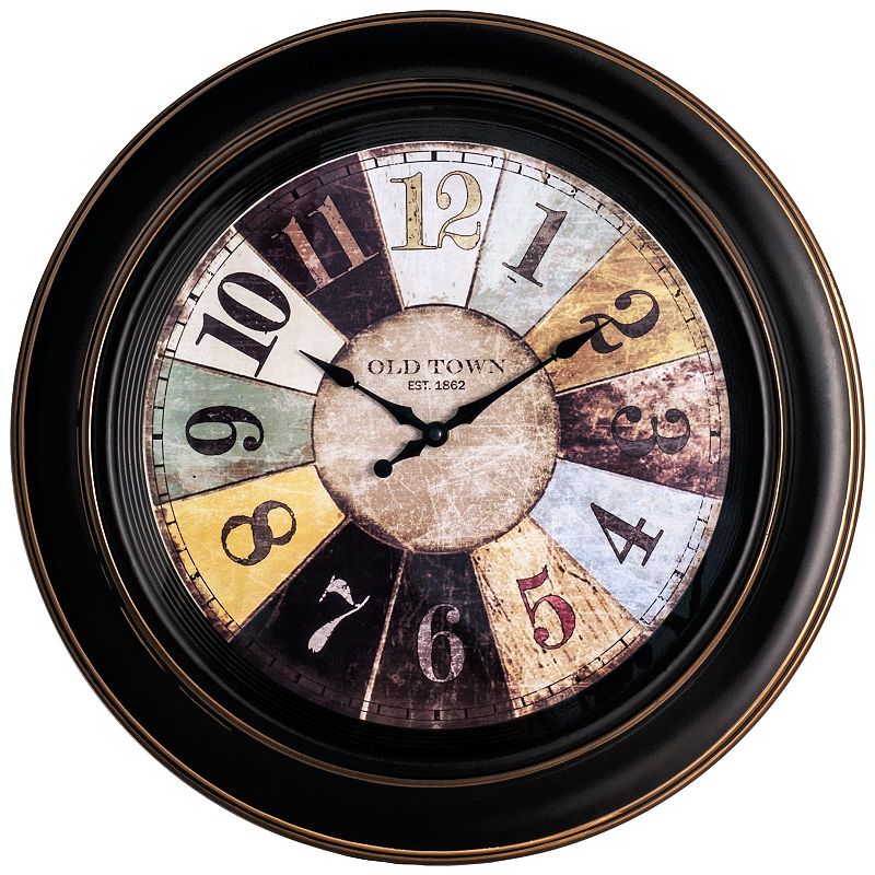 Old Town Wall Clock, Multicolor