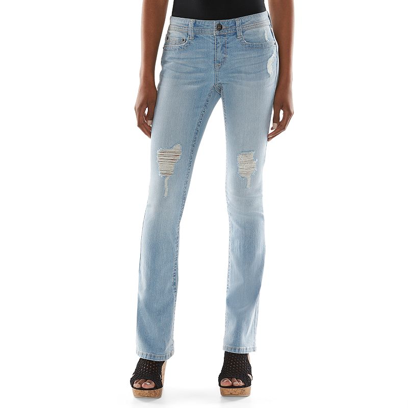 Bootcut Distressed Jeans Kohl's